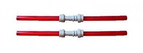 Lego Lightsaber Lot- 2 Dual Red Lightsabers with Hilts - Darth Maul